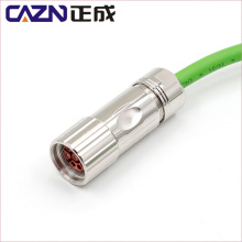 M23 923 power female male straight metal plug connector waterproof